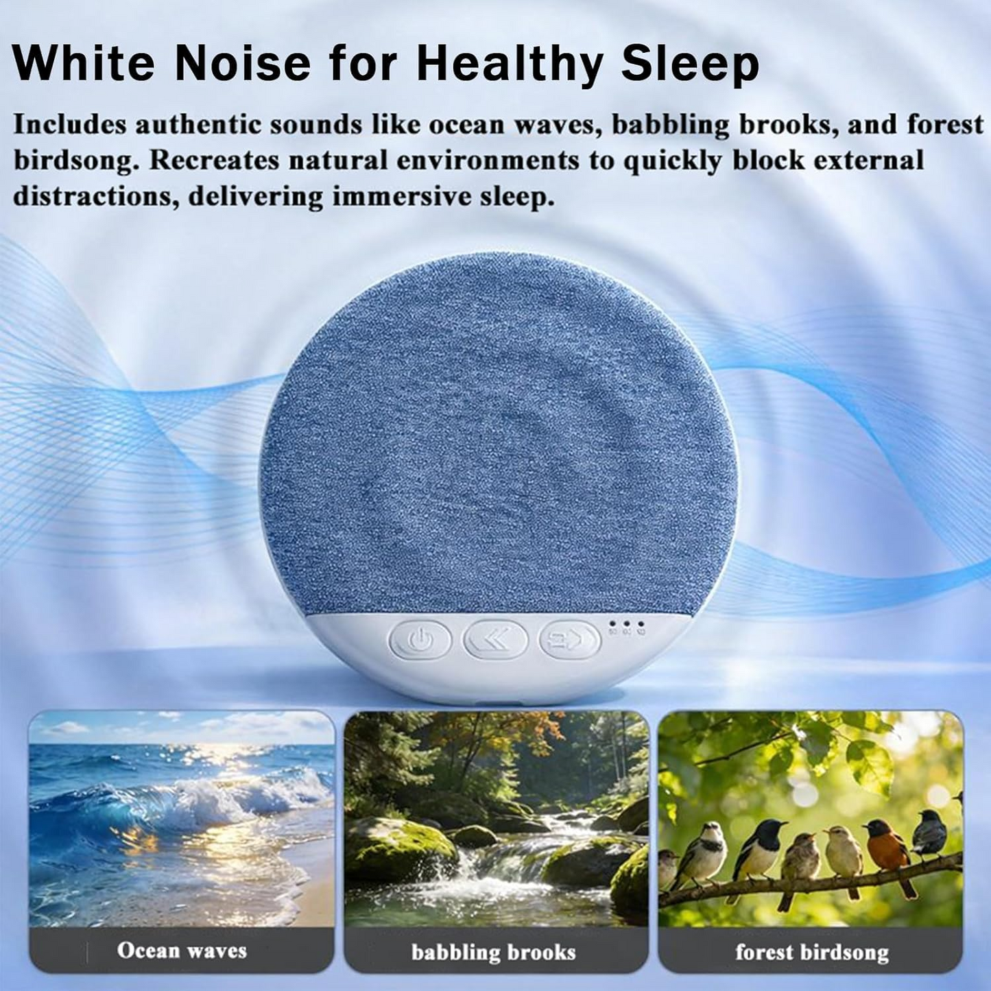 Bluetooth Pillow Speaker for Sleeping, for Hyundai S1 Ultra-Thin Bluetooth Pillow Speaker with White Noise Timer Wireless Sleep Aid